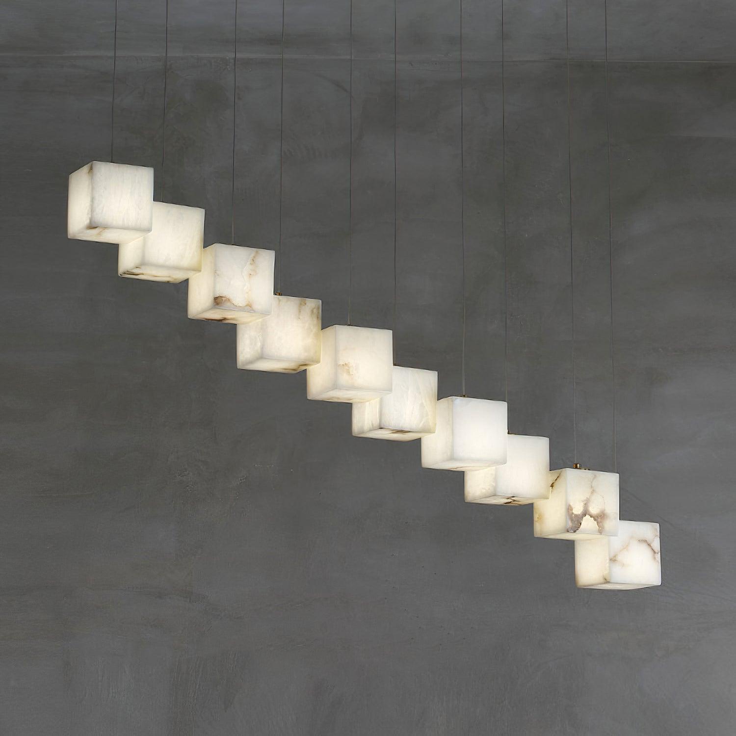 Eurraeel Alabaster Spiral Chandelier - Neutralighting