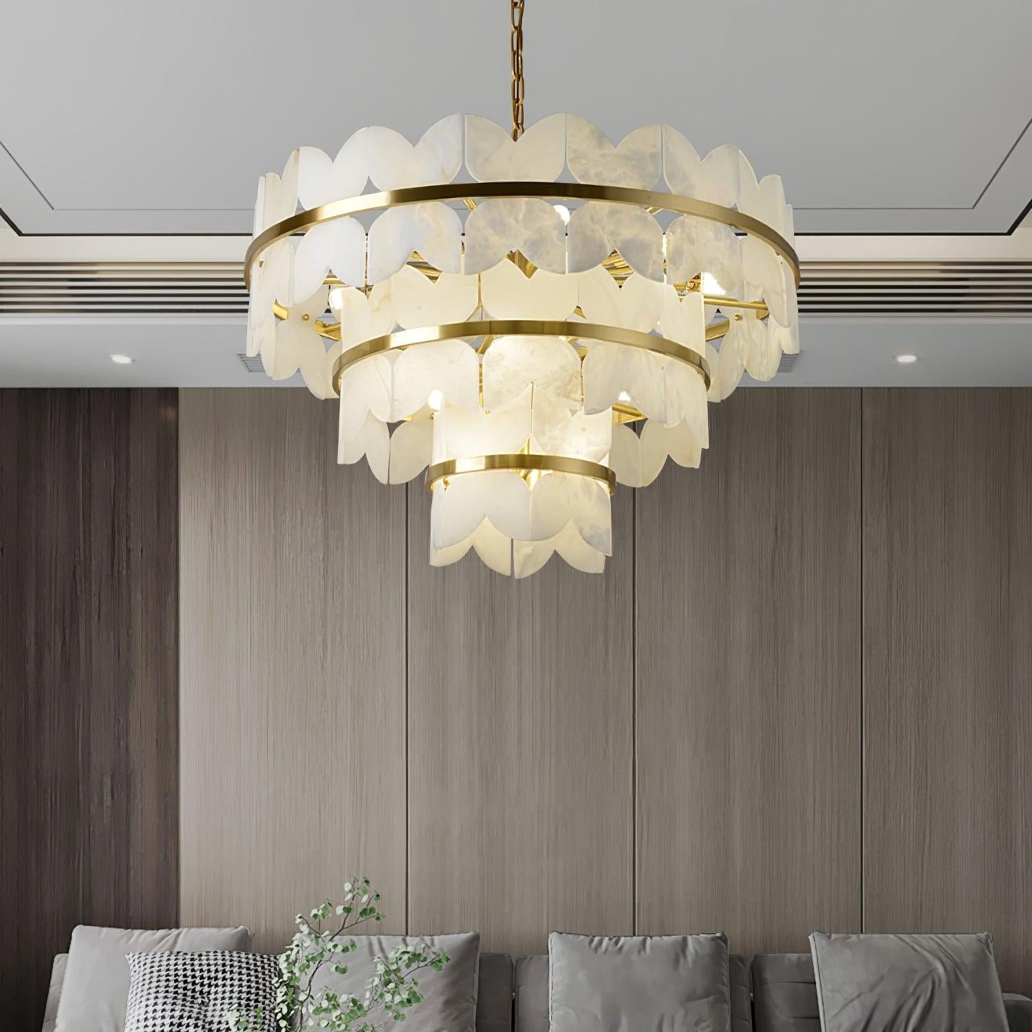 Seraphina Vintage Alabaster Chandelier - Neutralighting