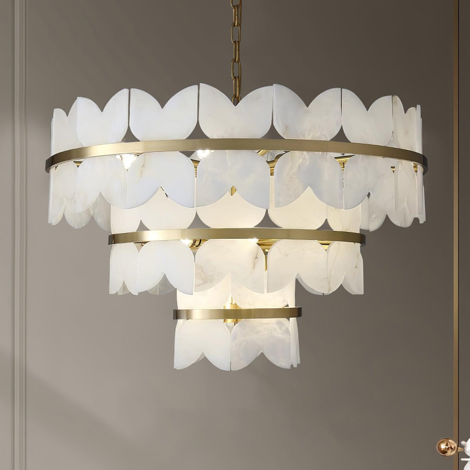 Seraphina Vintage Alabaster Chandelier - Neutralighting