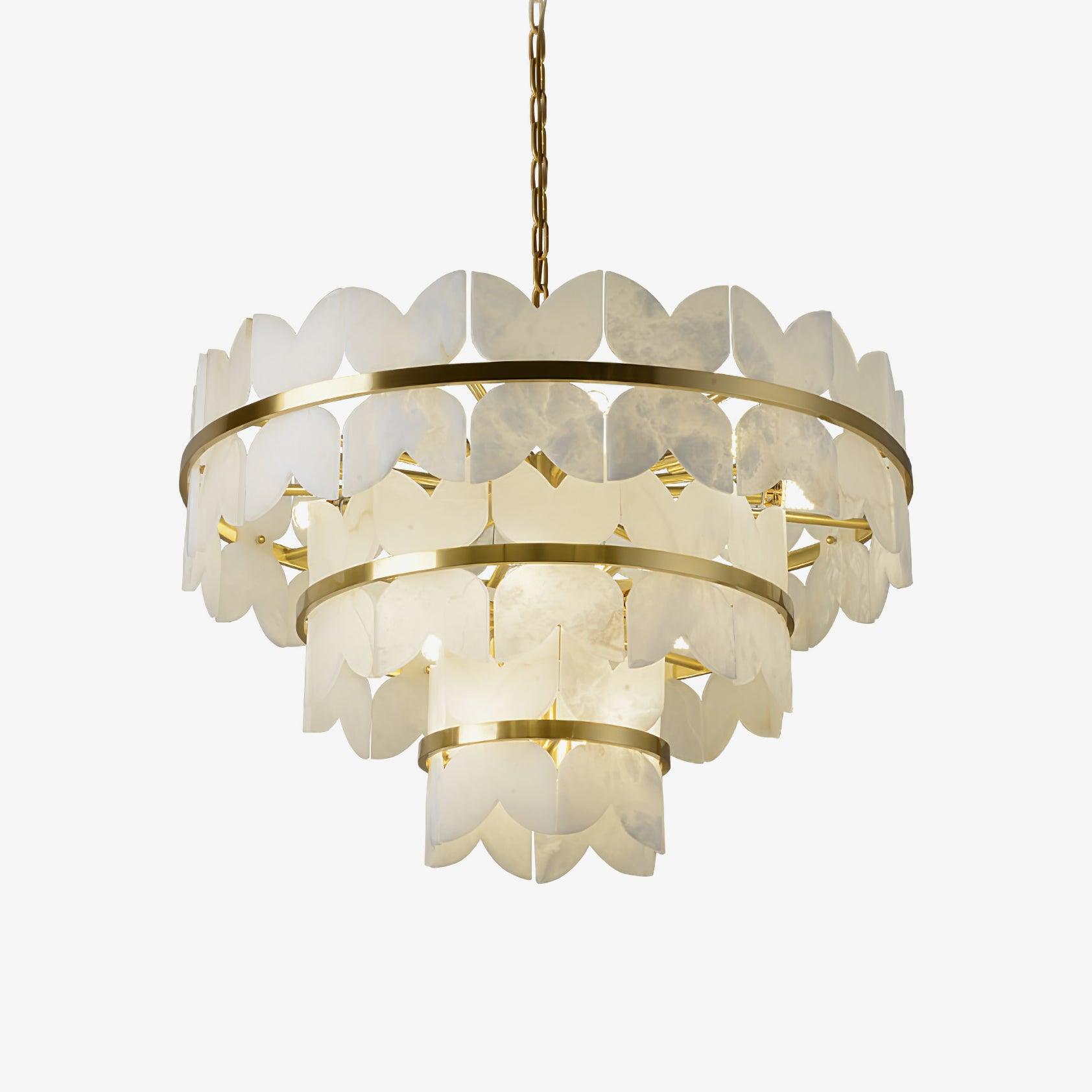 Seraphina Vintage Alabaster Chandelier - Neutralighting