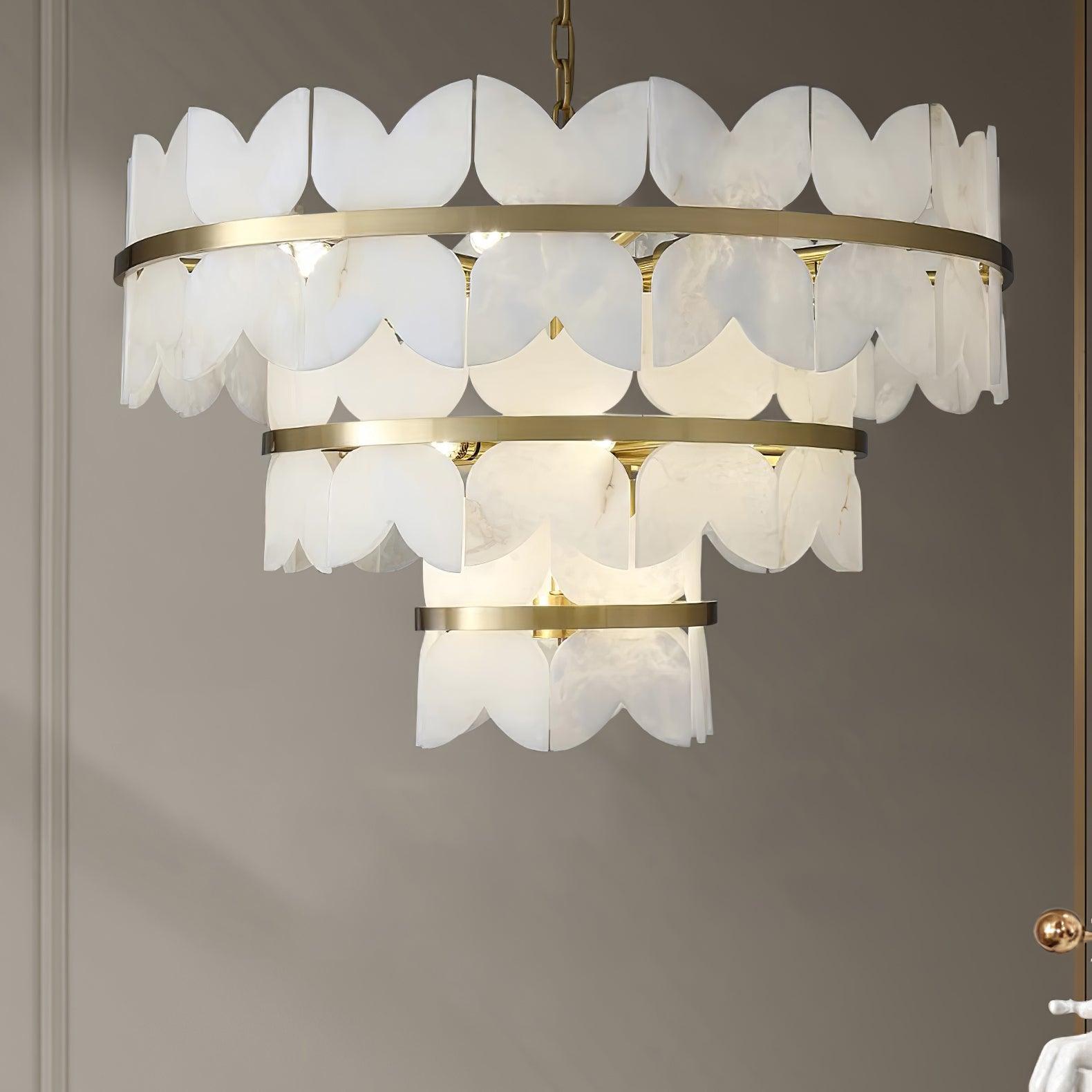 Seraphina Vintage Alabaster Chandelier - Neutralighting