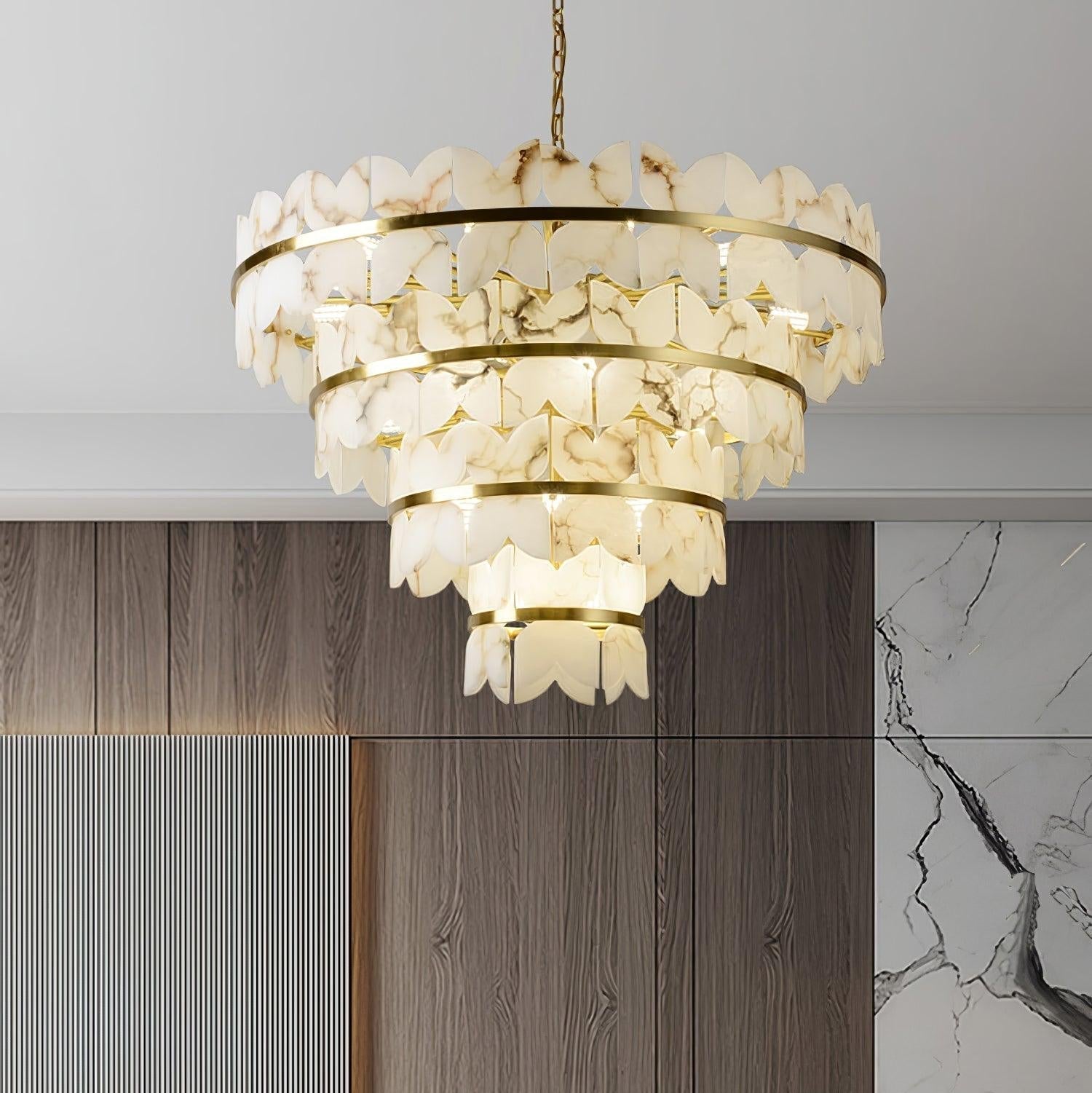 Seraphina Vintage Alabaster Chandelier - Neutralighting
