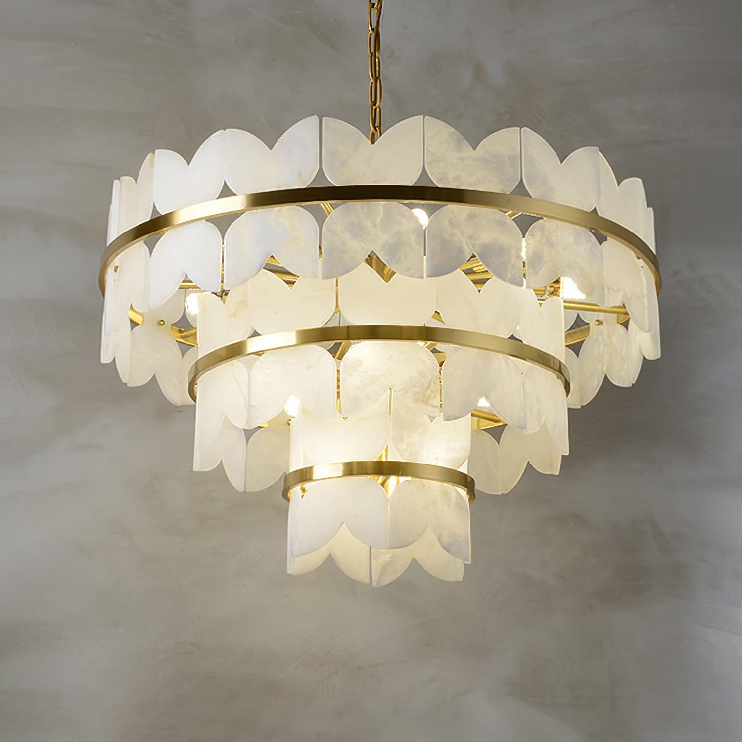 Seraphina Vintage Alabaster Chandelier - Neutralighting