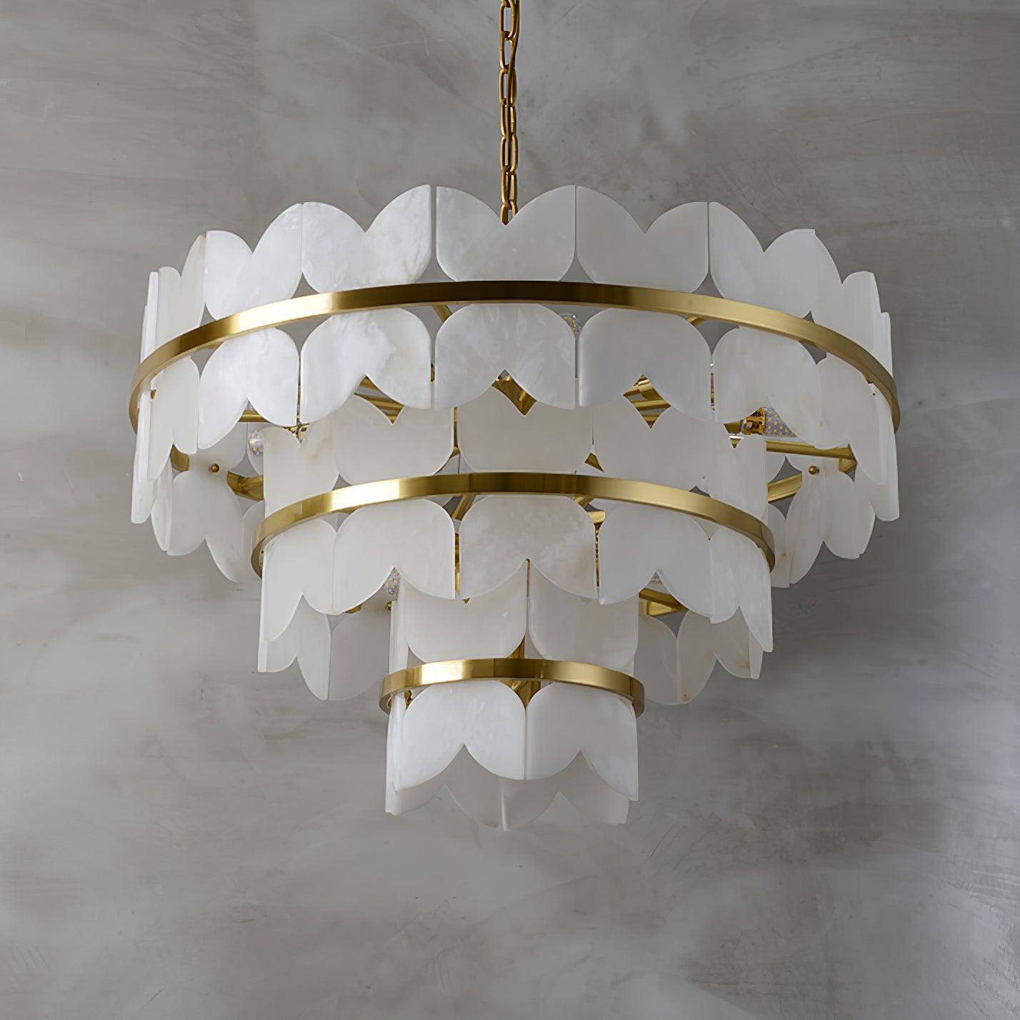 Seraphina Vintage Alabaster Chandelier - Neutralighting