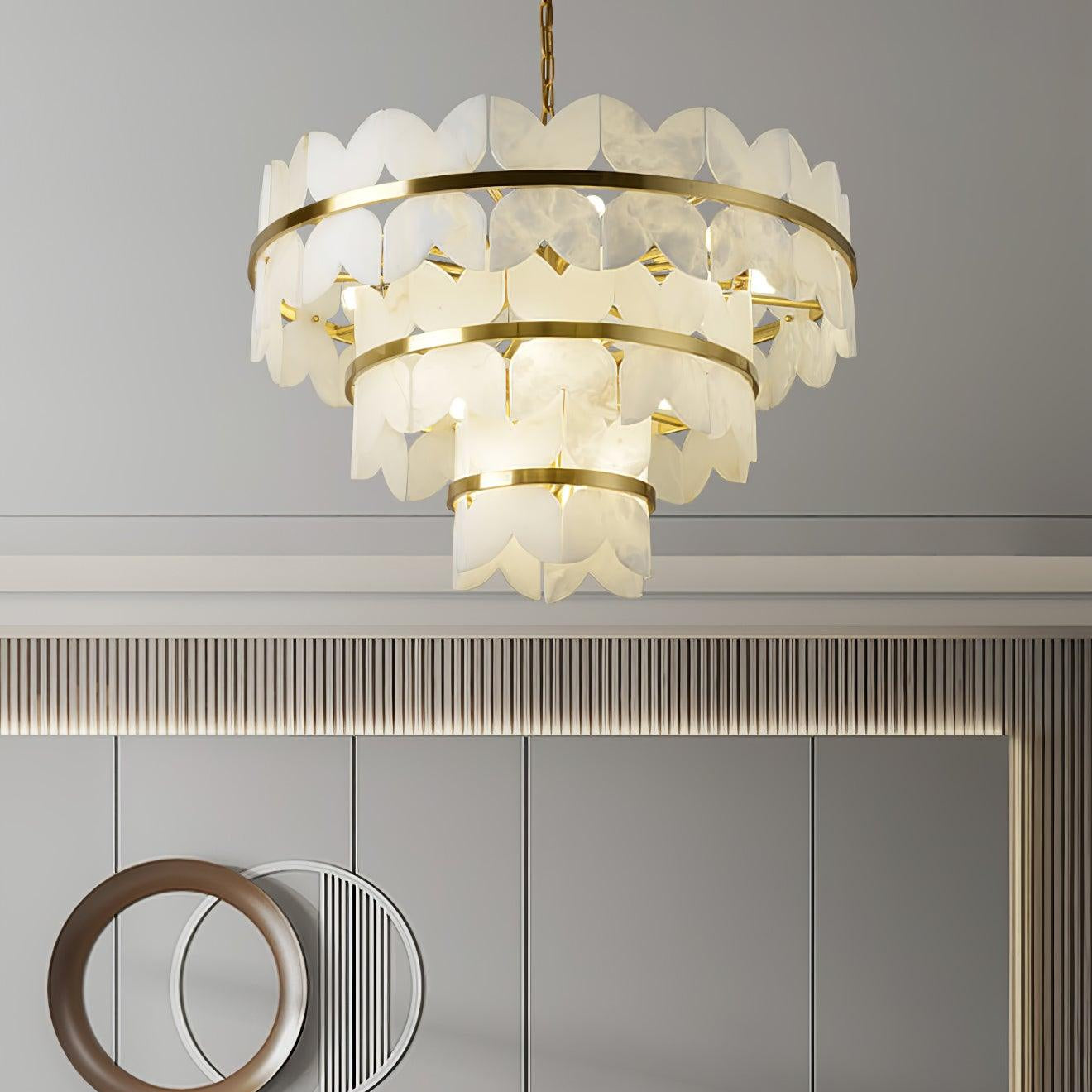 Seraphina Vintage Alabaster Chandelier - Neutralighting