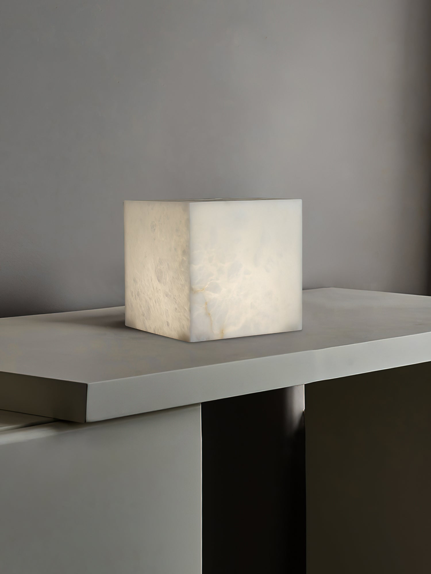 Alabaster Cubic Table Lamp - Letslighting