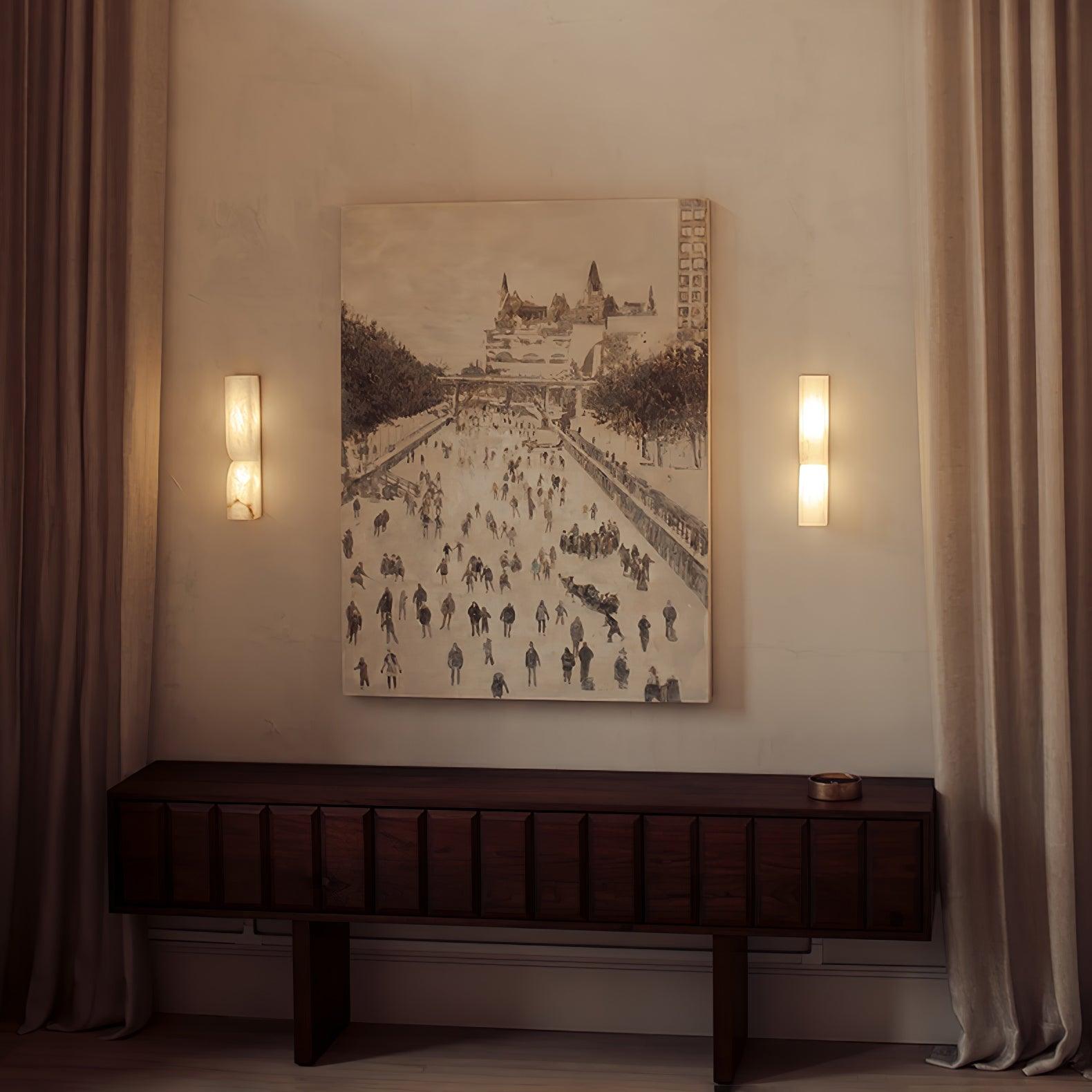 Lunaris Alabaster Rectangular Wall Lamp - Neutralighting