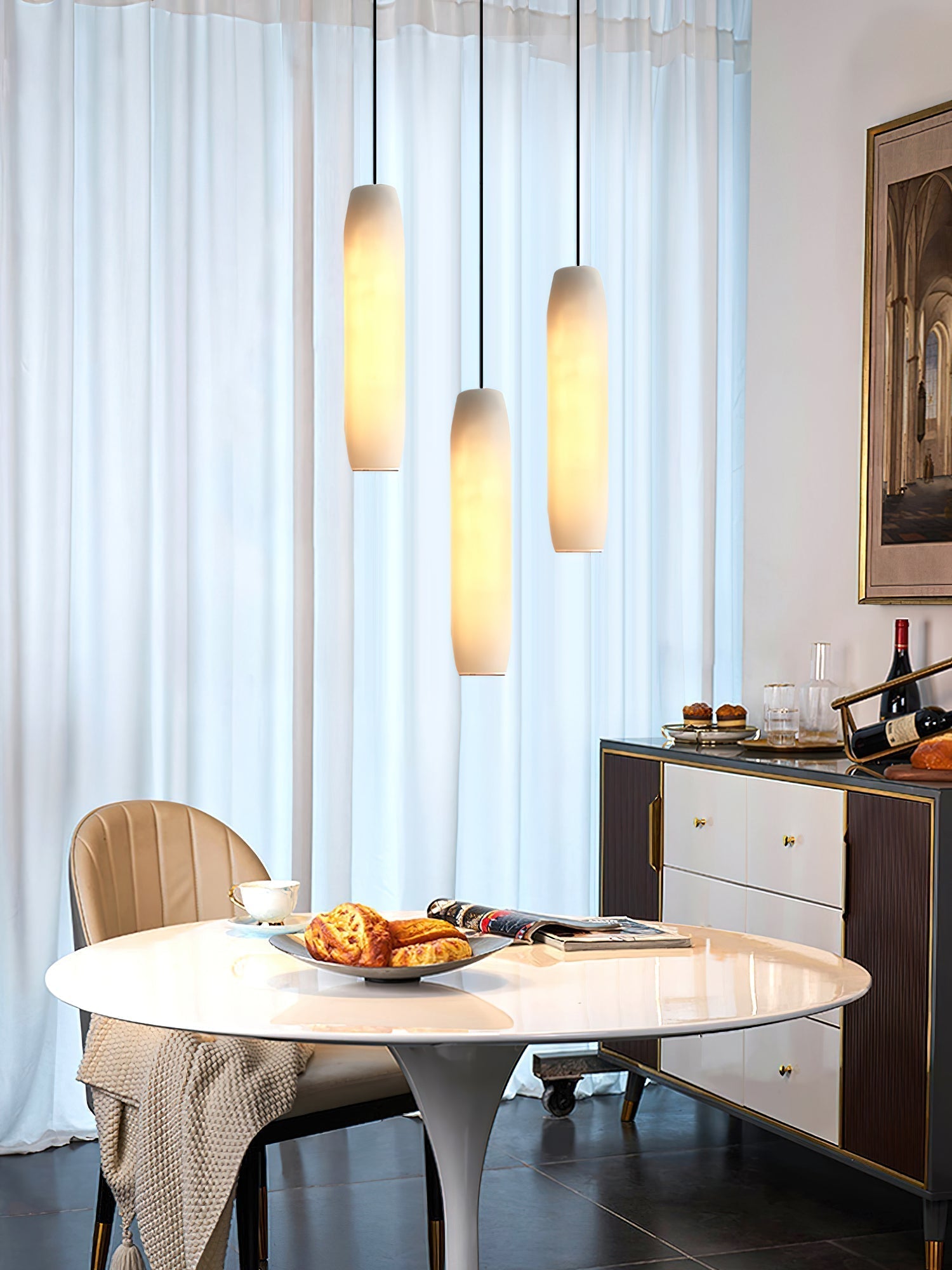 Kvennuvye Flute Modern Minimalist Metal Pendant Light - Letslighting