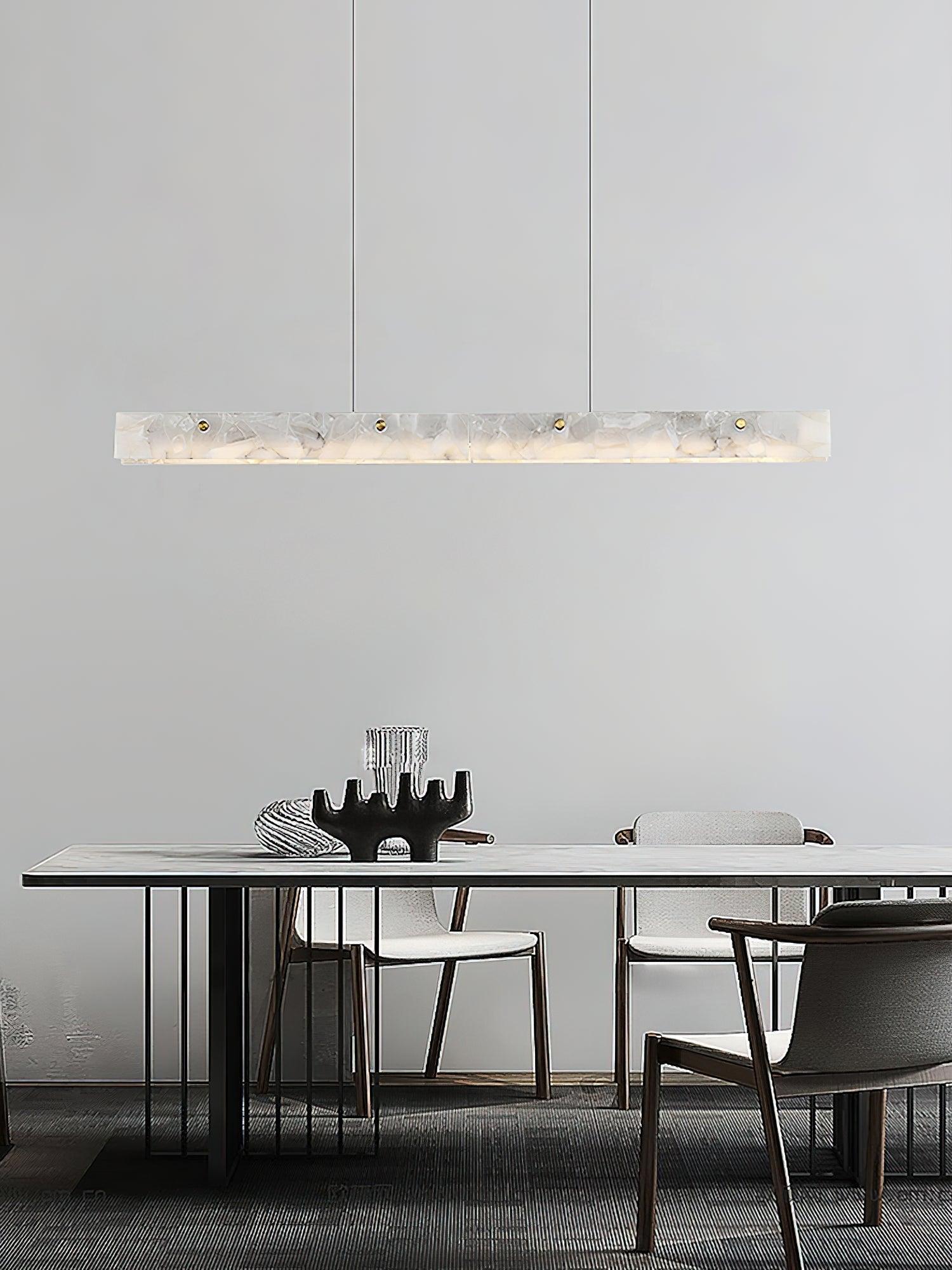 Ljomuvye LED Modern Linear Metal Pendant Light - Letslighting