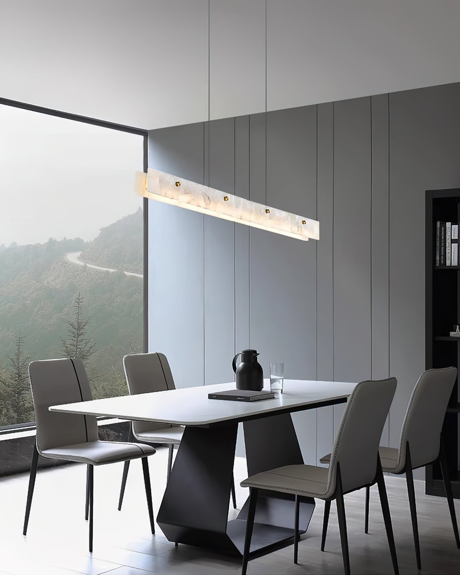 Ljomuvye LED Modern Linear Metal Pendant Light - Letslighting