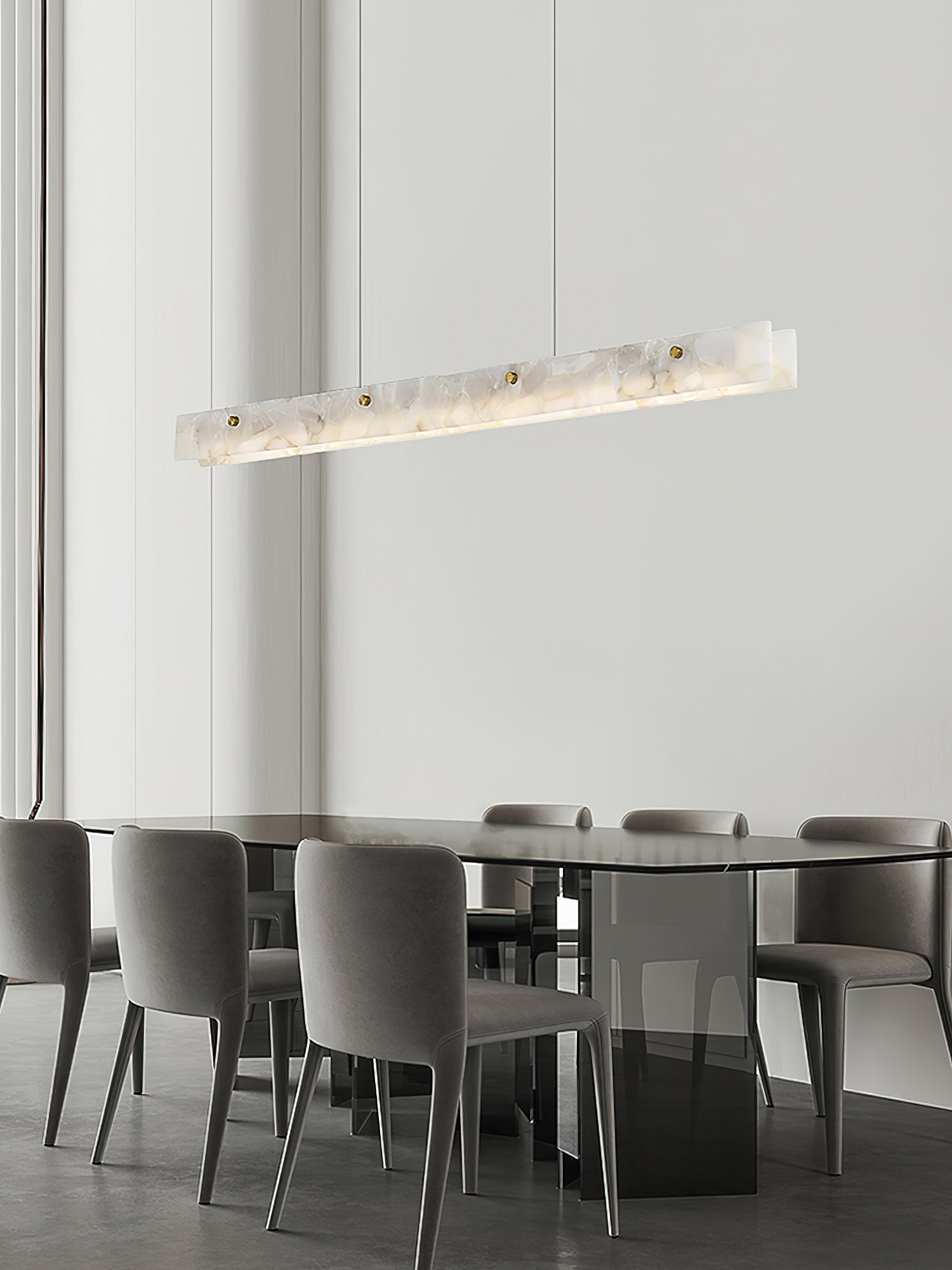 Ljomuvye LED Modern Linear Metal Pendant Light - Letslighting
