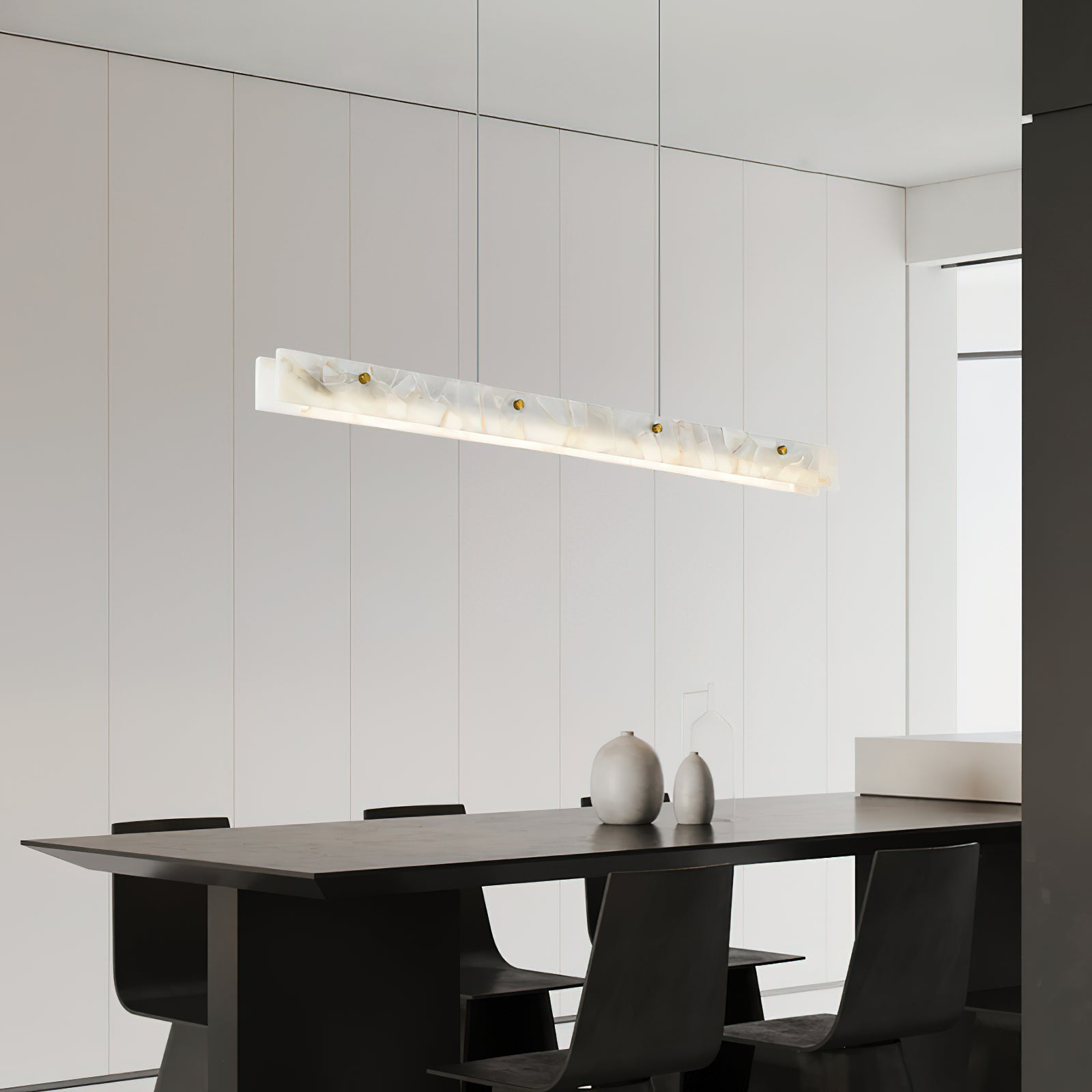 Ljomuvye LED Modern Linear Metal Pendant Light - Letslighting