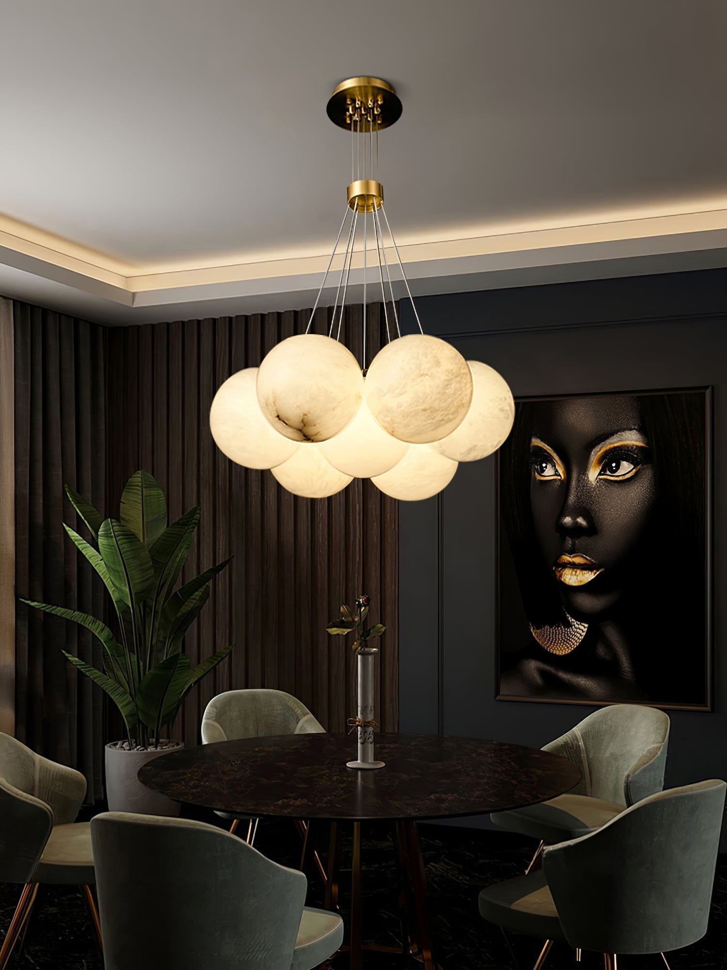 Zovenila Alabaster Chandelier - Neutralighting