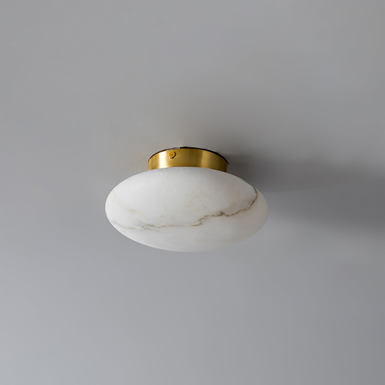 Vanorara Minimalist Alabaster Flush Mount Light - Neutralighting