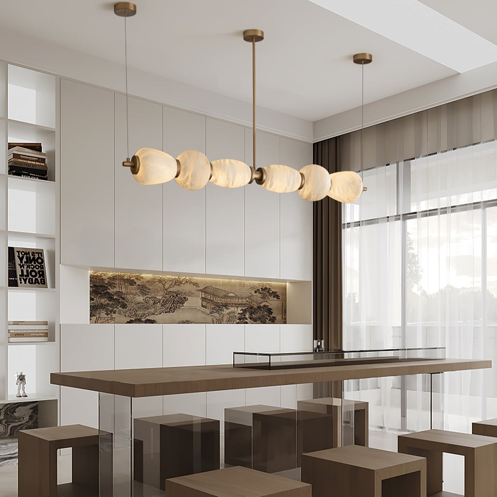 Cyrilla Alabaster Linear Pendant Light - Neutralighting