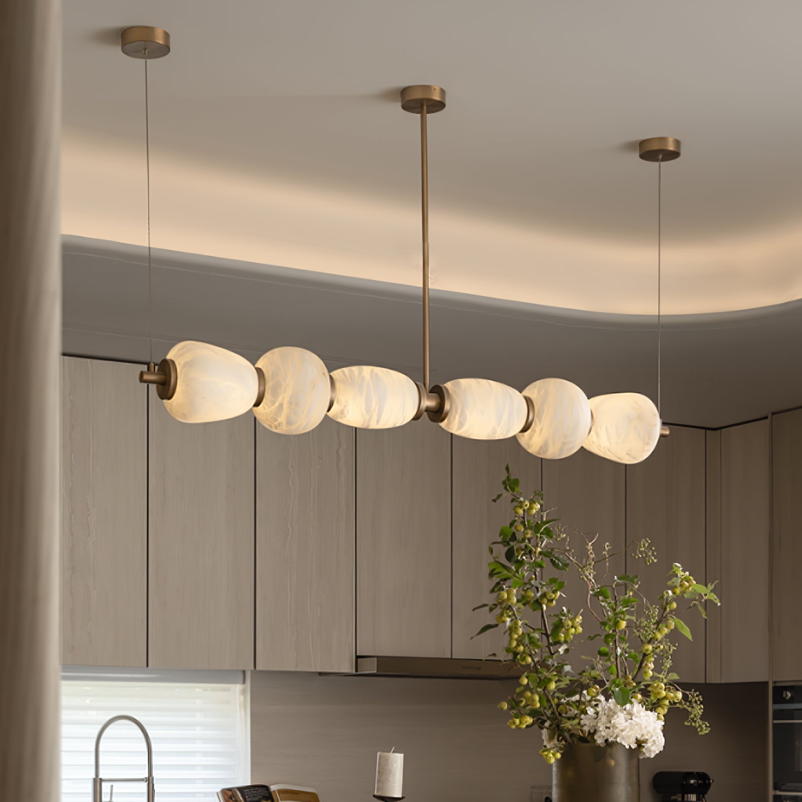 Cyrilla Alabaster Linear Pendant Light - Neutralighting