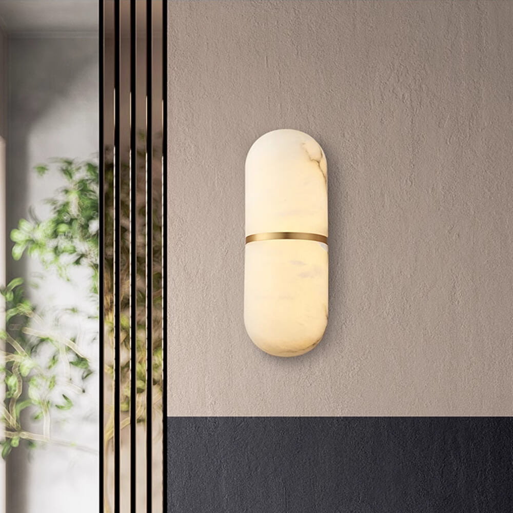 Ostruvyd Luxury Pill Alabaster Wall Lamp - Letslighting