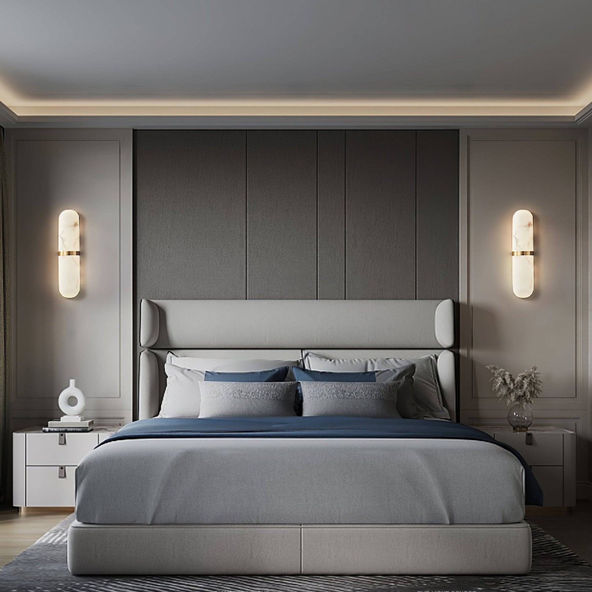 Vitheion Minimalist Alabaster Wall Light - Neutralighting