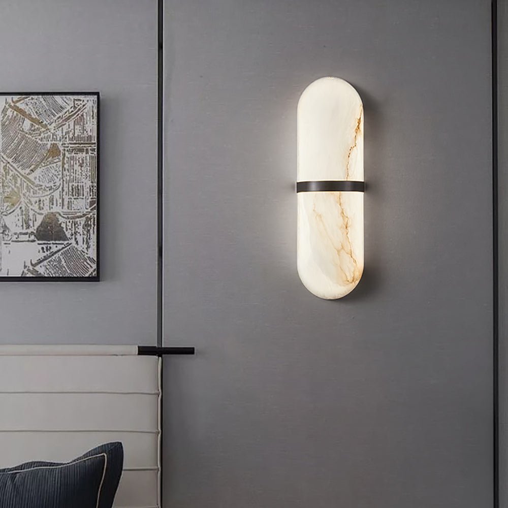 Vitheion Minimalist Alabaster Wall Light - Neutralighting