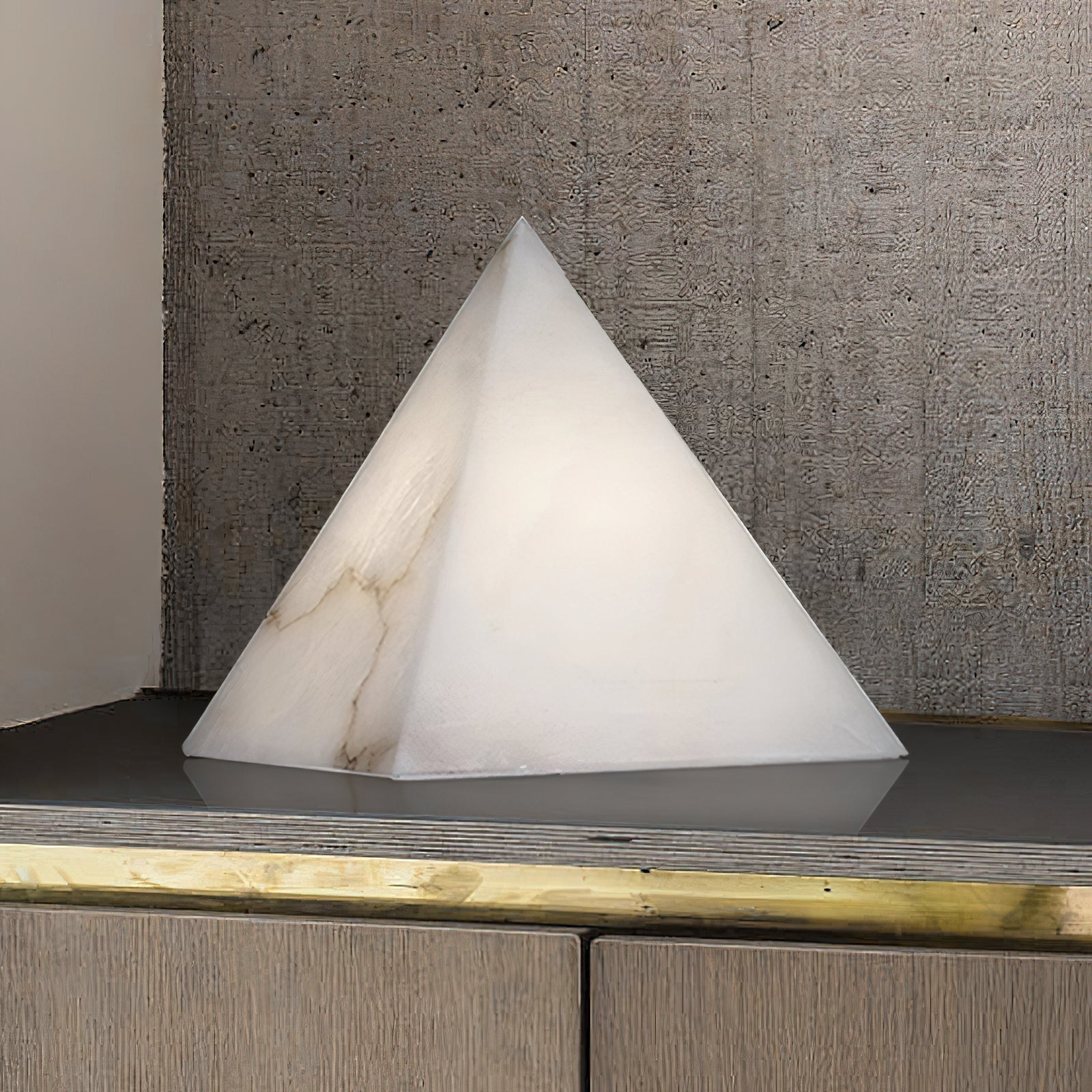 Alabaster Pyramid Table Lamp - Letslighting
