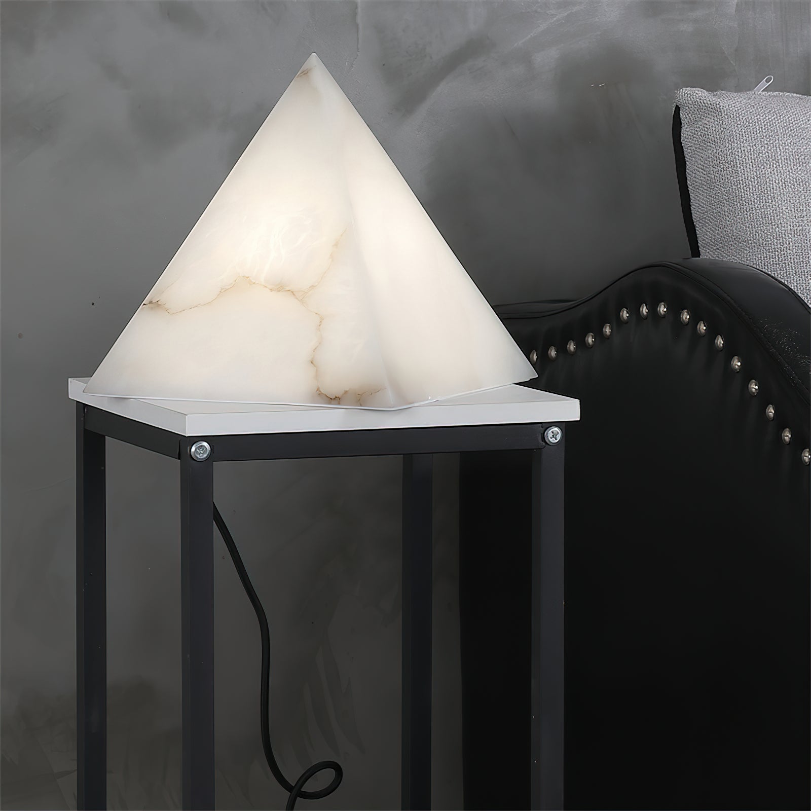 Alabaster Pyramid Table Lamp - Letslighting