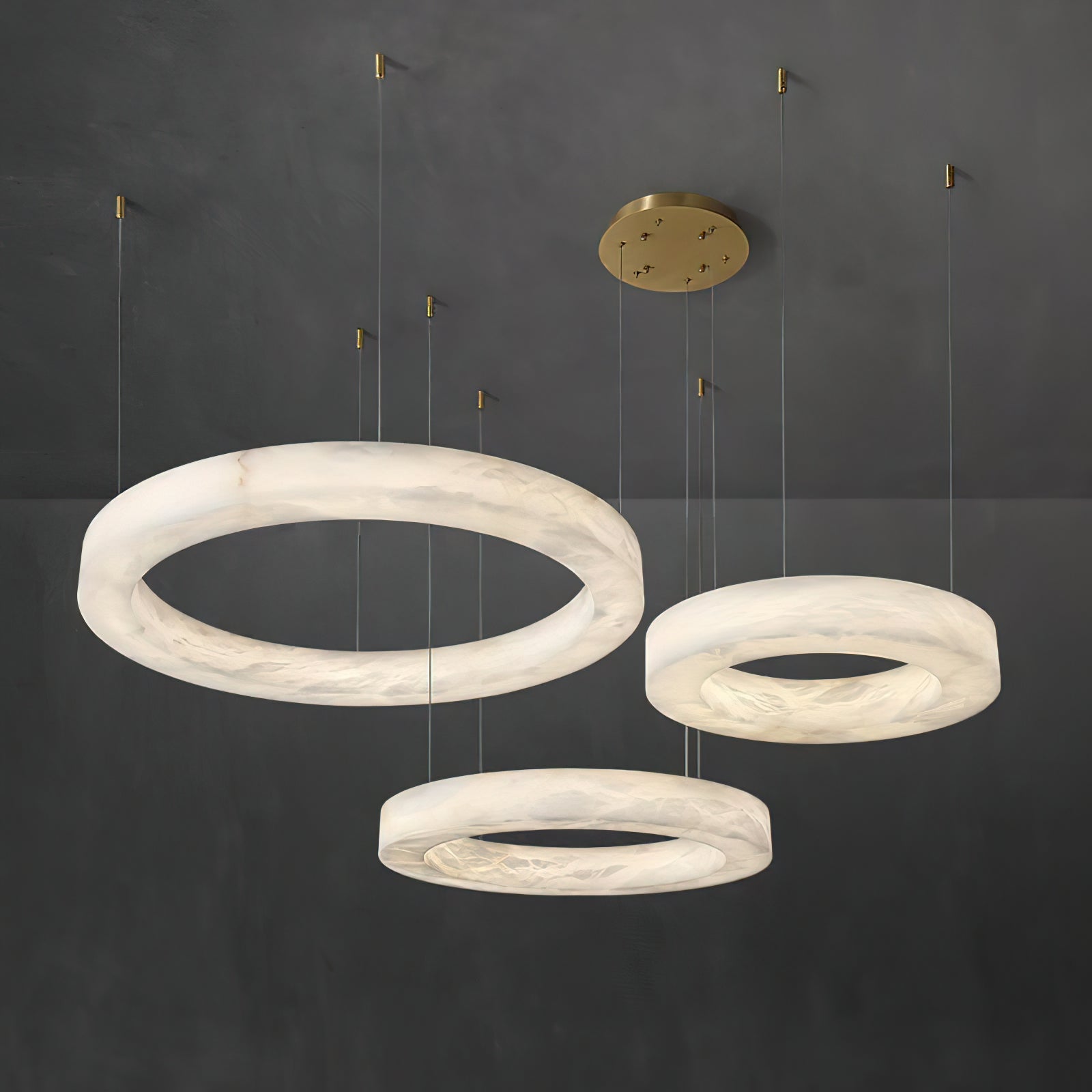 Plotuvyn Postmodern Luxury Ring Alabaster Chandelier - Letslighting