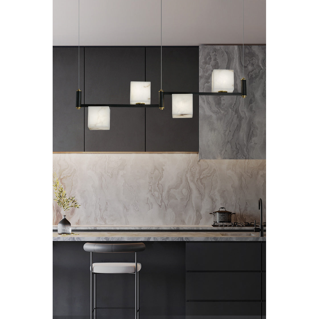 Ostruvye Individual Creativity Box Alabaster Chandelier - Letslighting