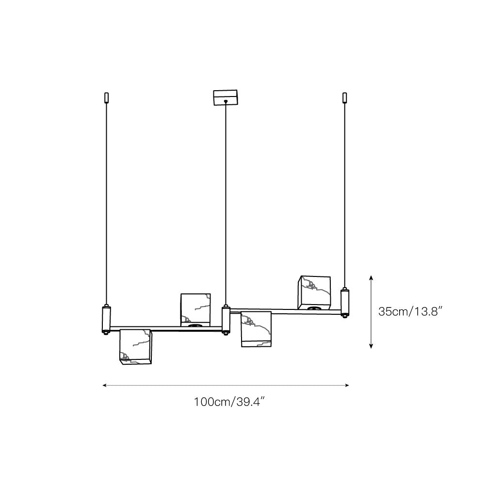 Ostruvye Individual Creativity Box Alabaster Chandelier - Letslighting