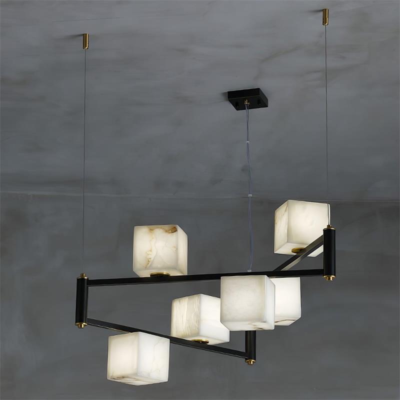 Ostruvye Individual Creativity Box Alabaster Chandelier - Letslighting