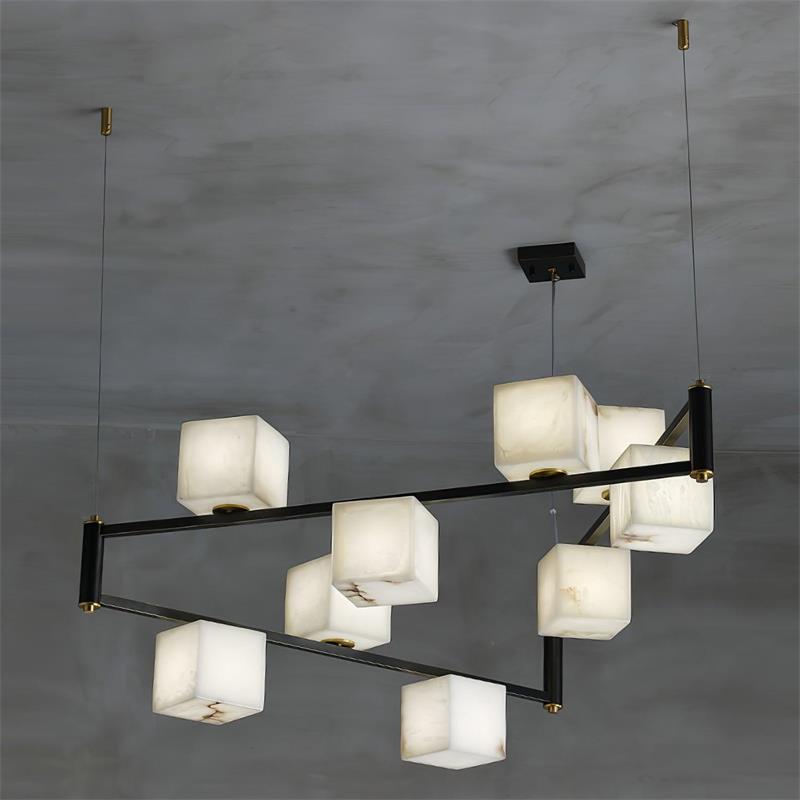 Ostruvye Individual Creativity Box Alabaster Chandelier - Letslighting