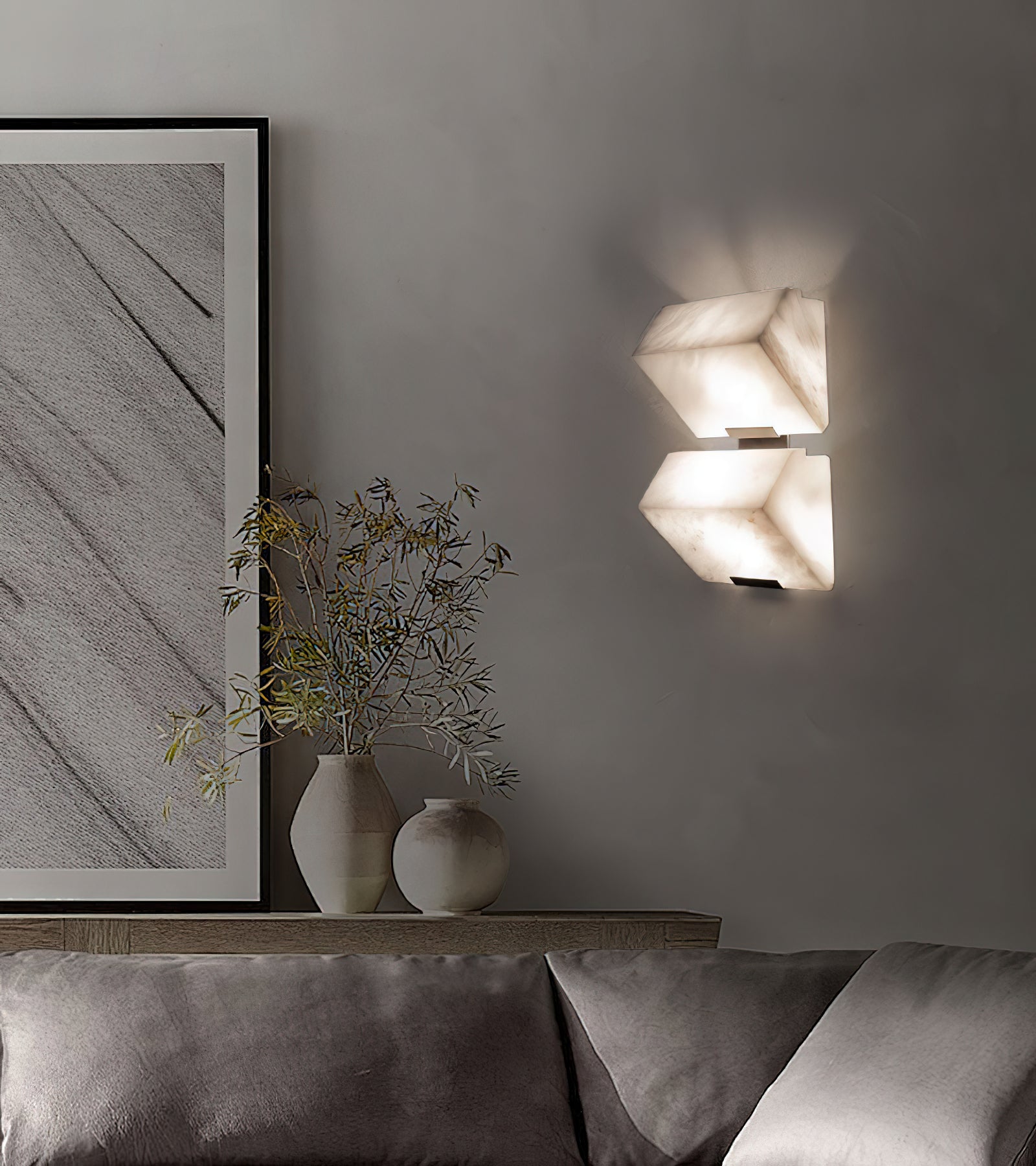 Qvistuvyn Staircase Metal Alabaster Wall Lamp - Letslighting