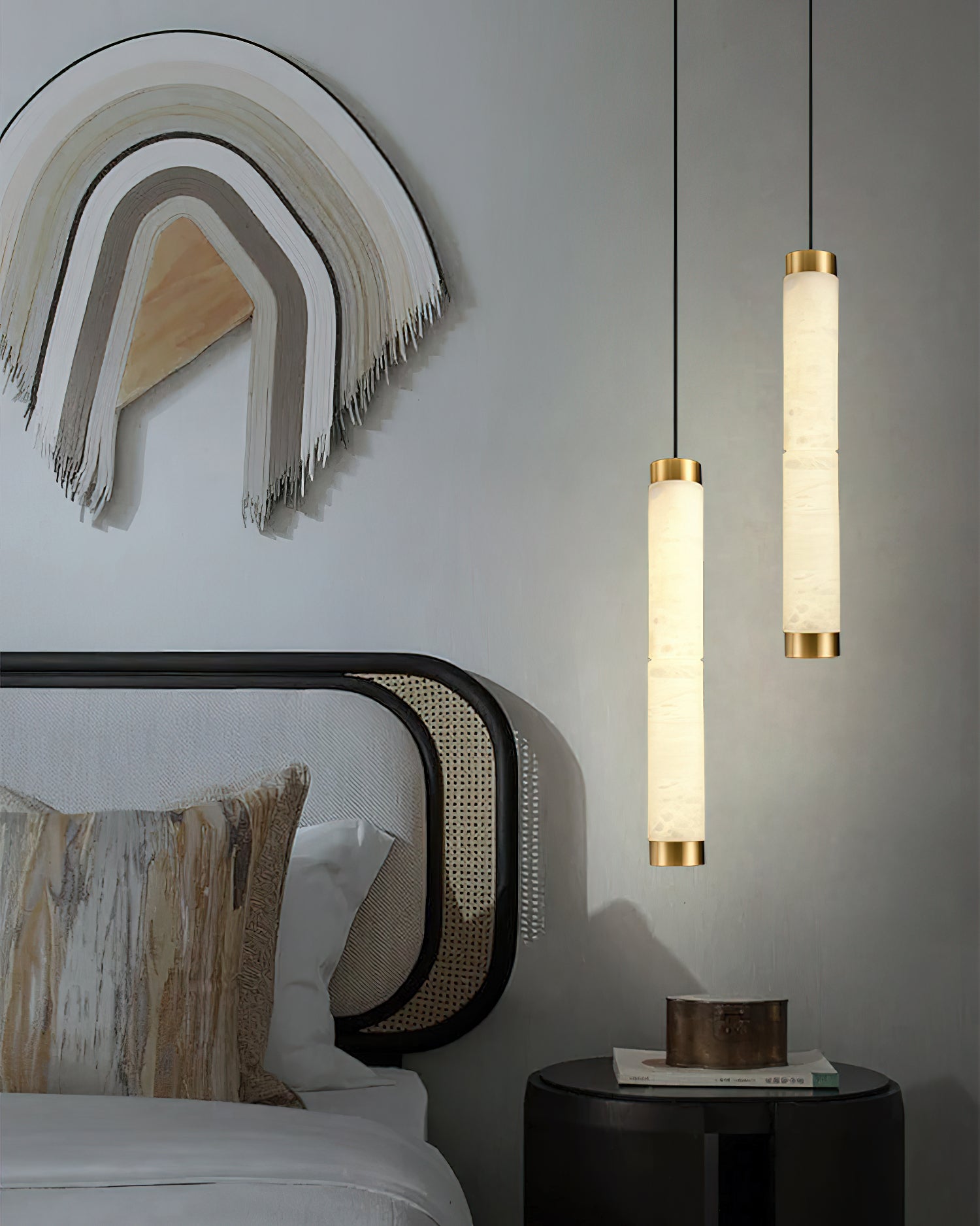 Plotuvyi Modern Strip Alabaster Pendant Light - Letslighting