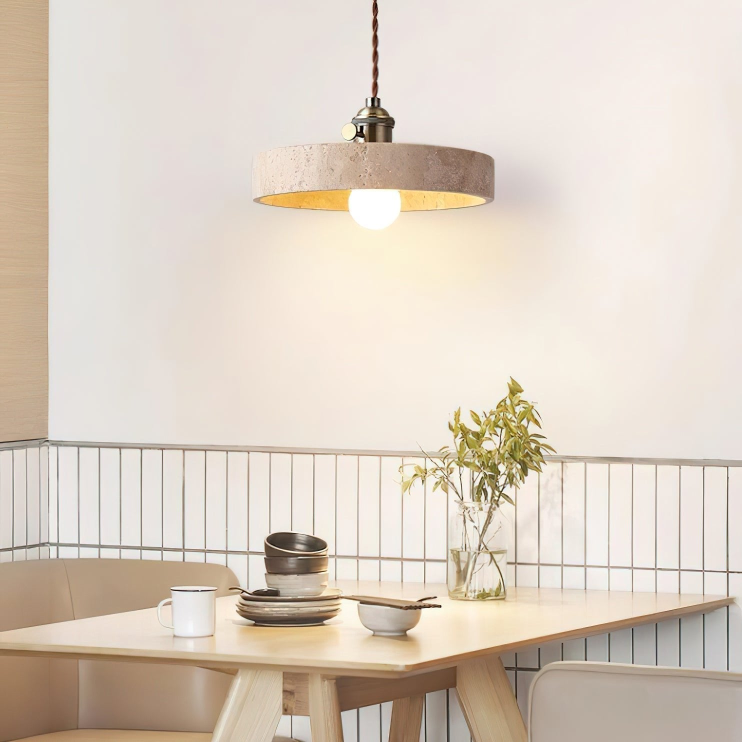 Lysorel Travertine Pendant Light - Blowlighting