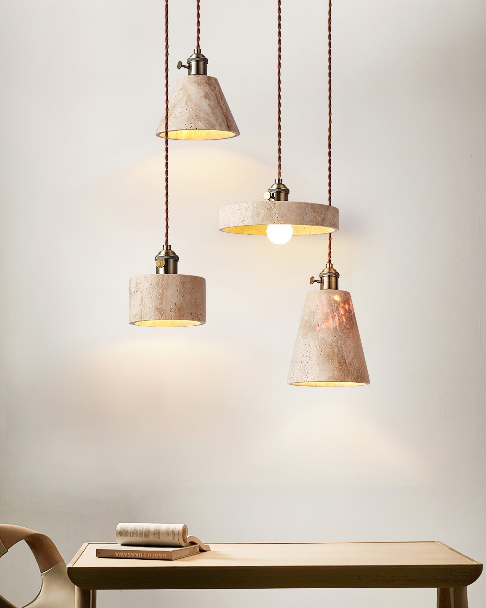 Lysorel Travertine Pendant Light - Blowlighting