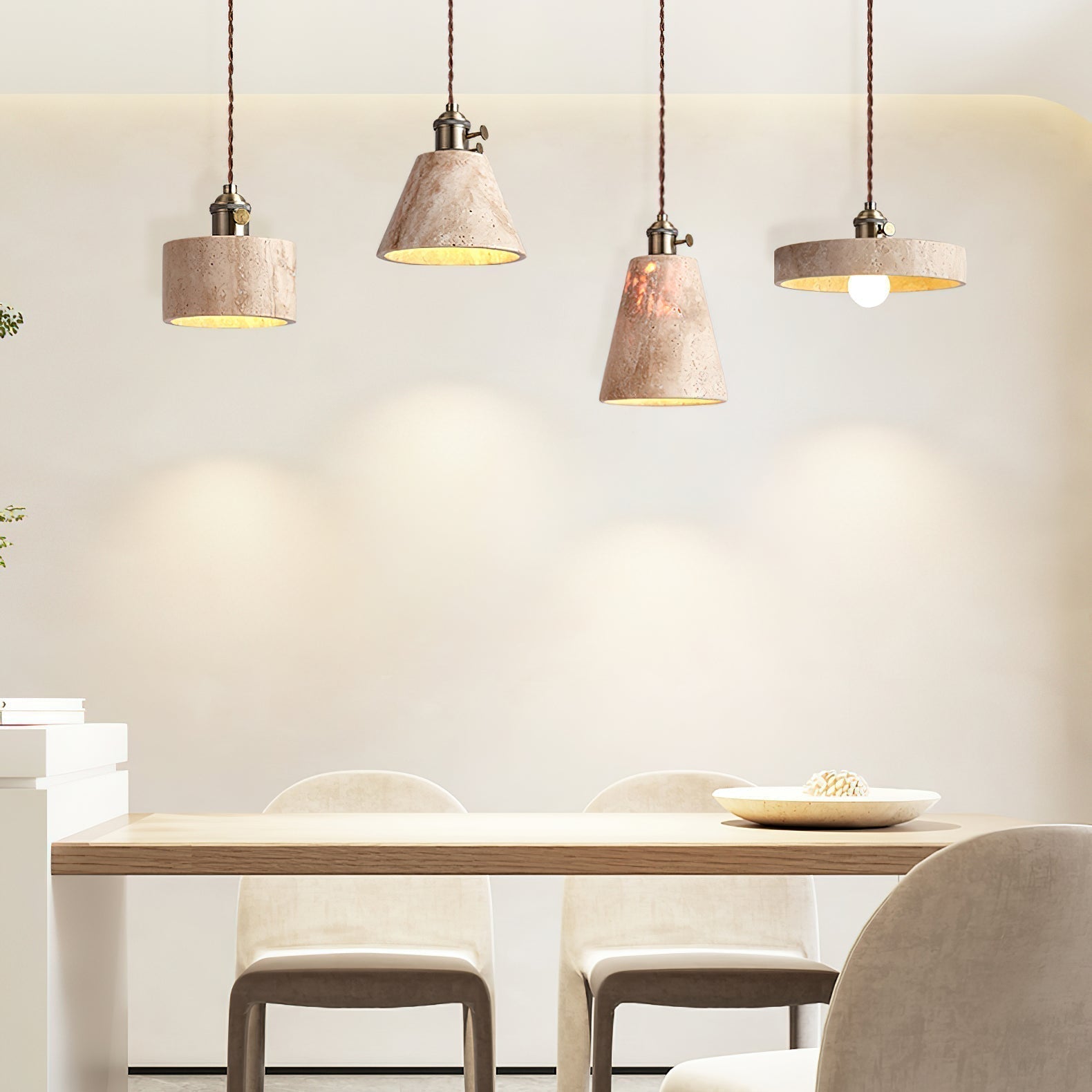 Lysorel Travertine Pendant Light - Blowlighting