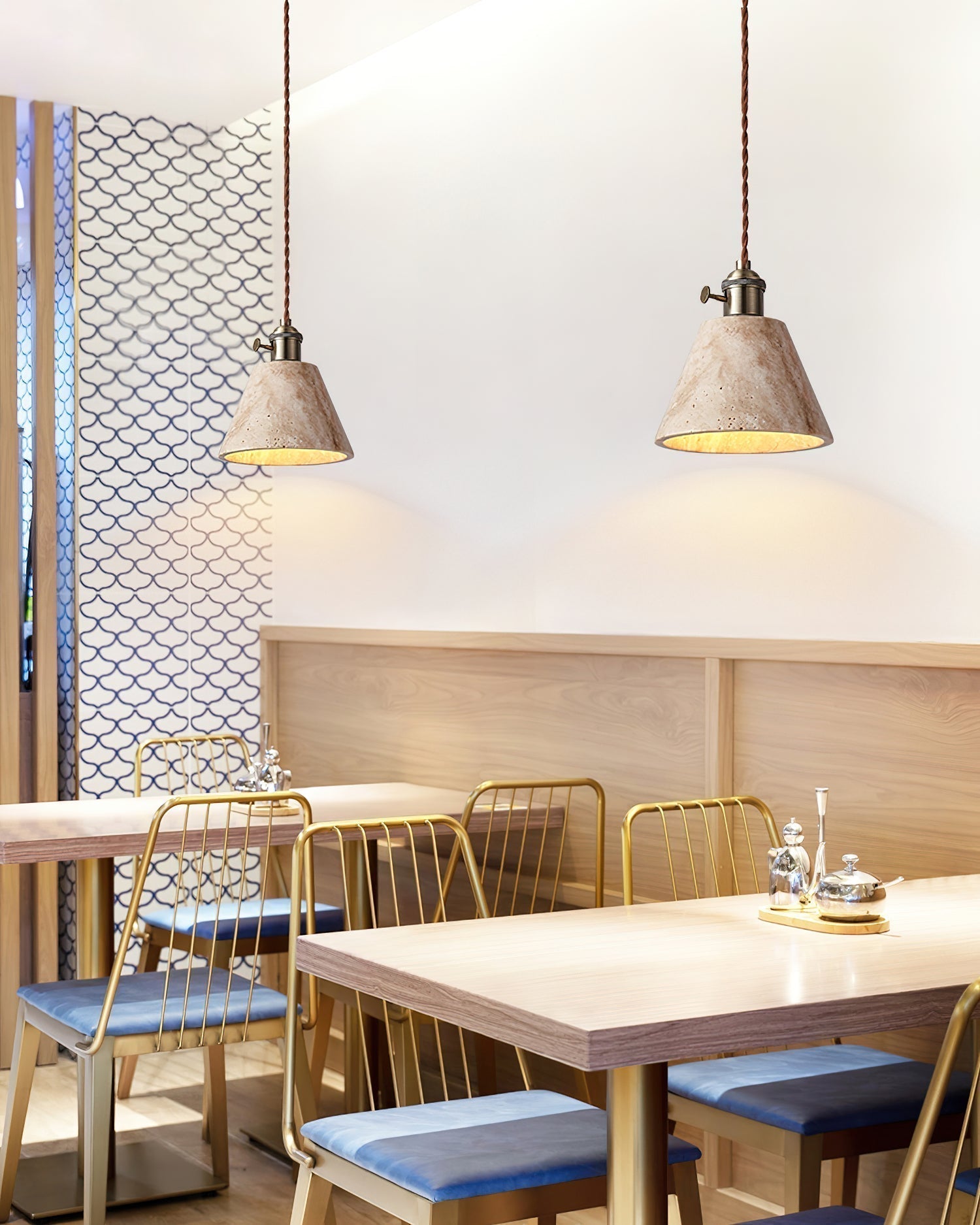 Lysorel Travertine Pendant Light - Blowlighting