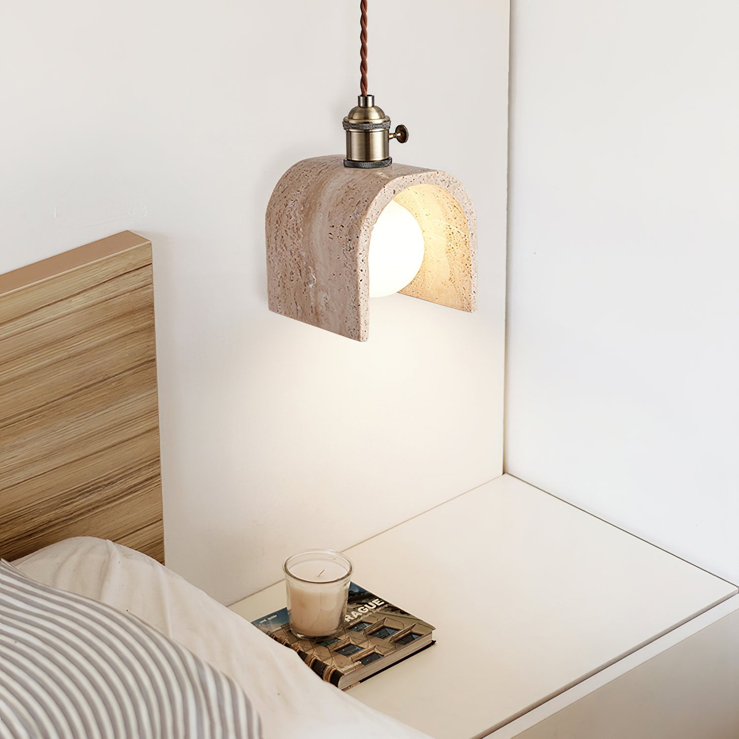 Lysorel Travertine Pendant Light - Blowlighting