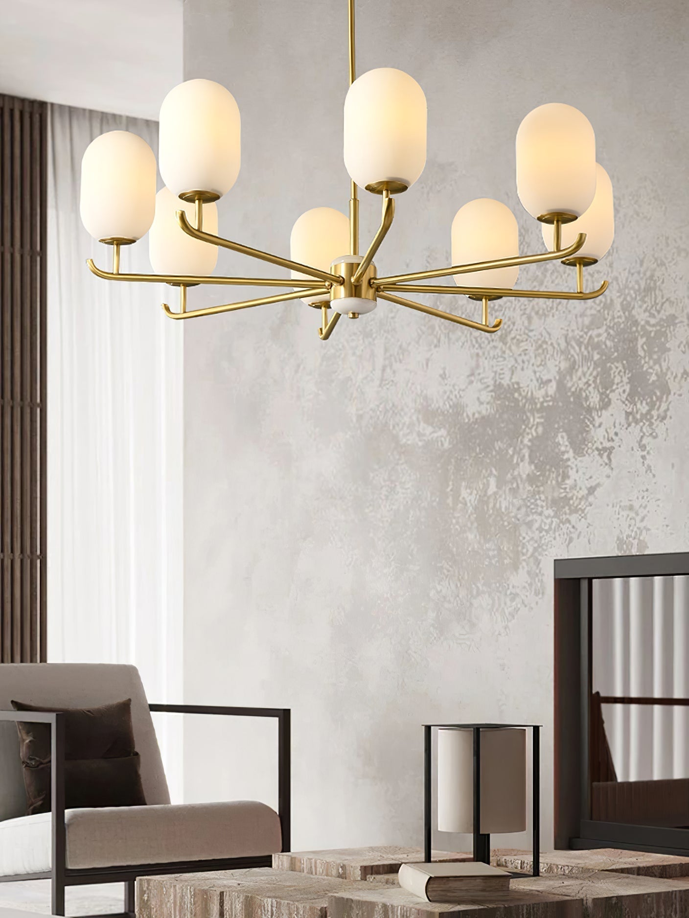 Sifuvyn Moderner Geometrischer Glas Kronleuchter-Letslighting
