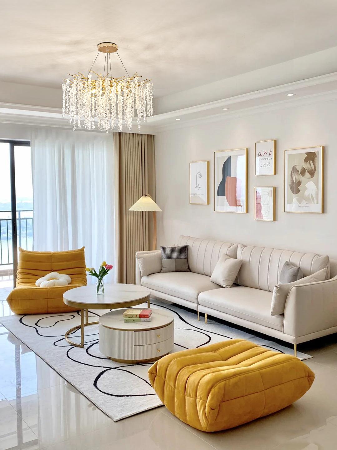 Lustra Kronleuchter Gold Kristall Zweig Elegant-Letslighting