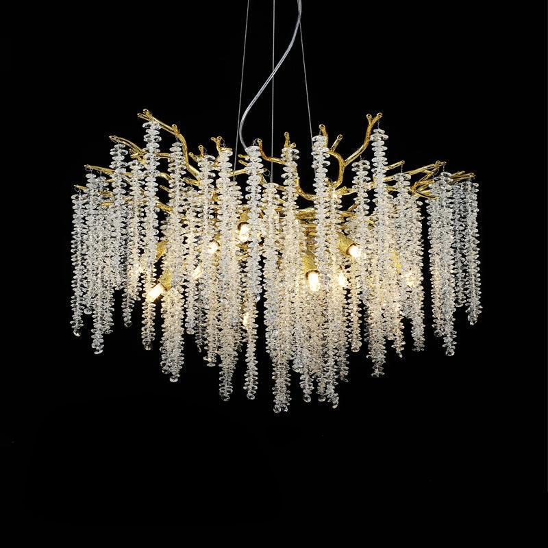 Lustra Kronleuchter Gold Kristall Zweig Elegant-Letslighting