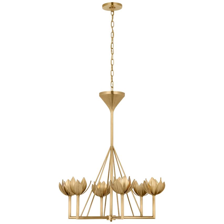 Alberto Modern Minimalist Floral Brass Chandelier - Letslighting