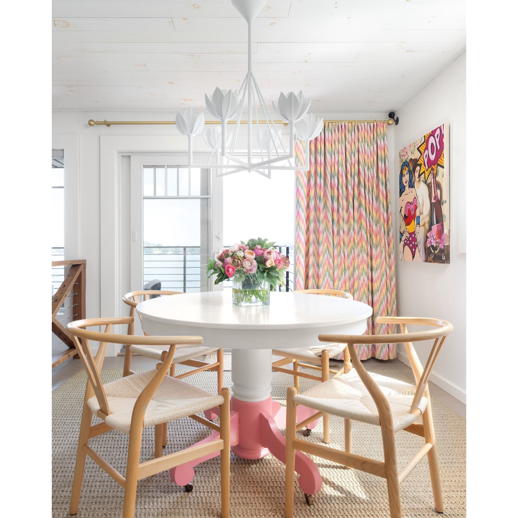 Alberto Modern Minimalist Floral Brass Chandelier - Letslighting