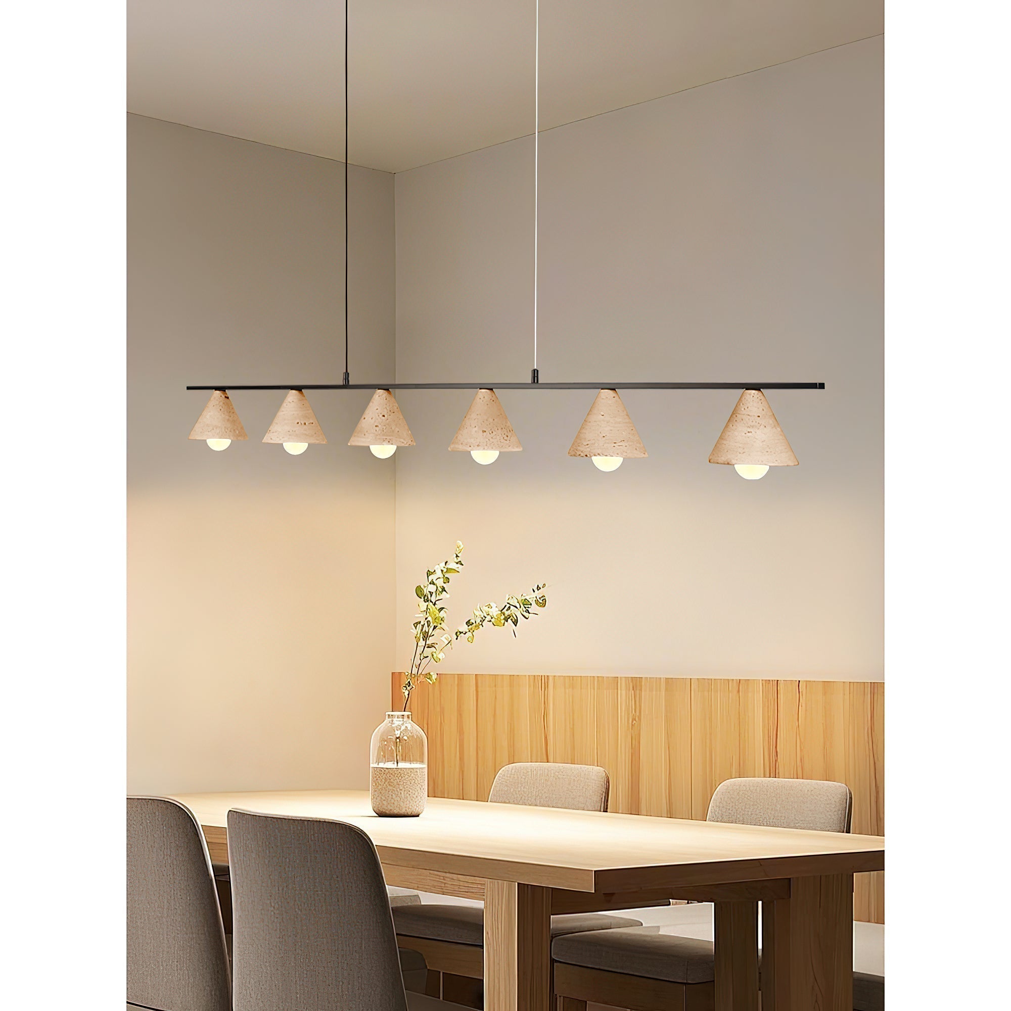Ulfuvyi Modern Minimalist Travertine Pendant Lamp - Letslighting