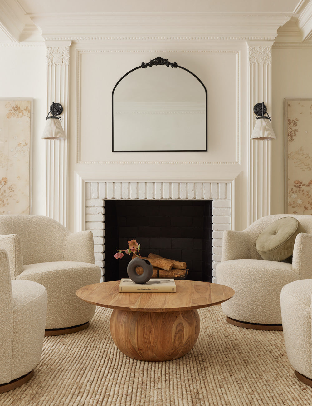 Pure Elegante Falten Messing Stoff Wandleuchte-Letslighting