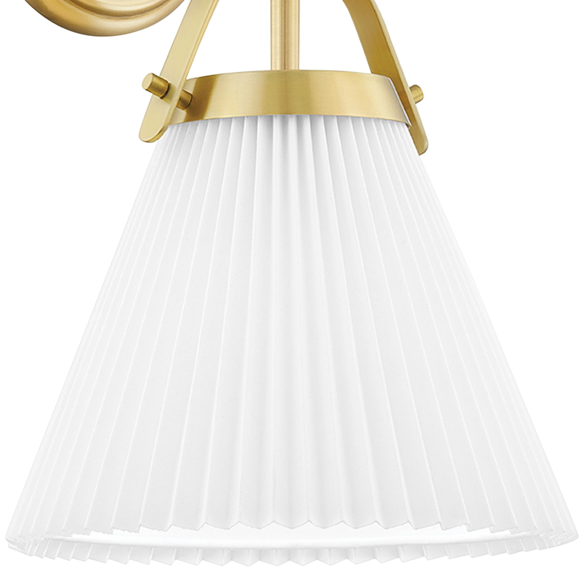 Pure Elegante Falten Messing Stoff Wandleuchte-Letslighting