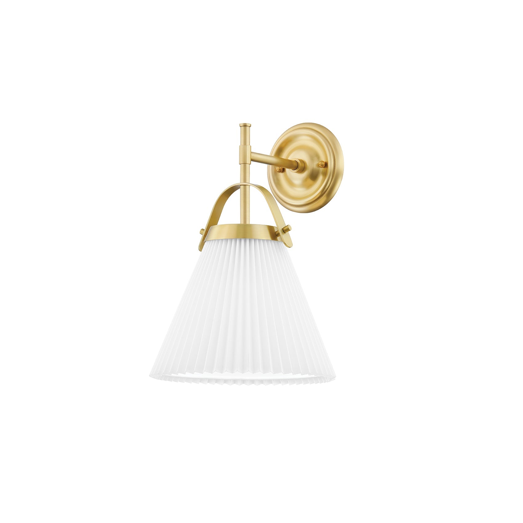 Pure Elegante Falten Messing Stoff Wandleuchte-Letslighting