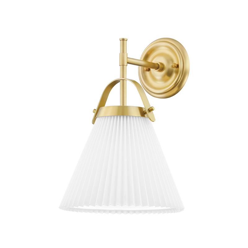 Pure Elegante Falten Messing Stoff Wandleuchte-Letslighting