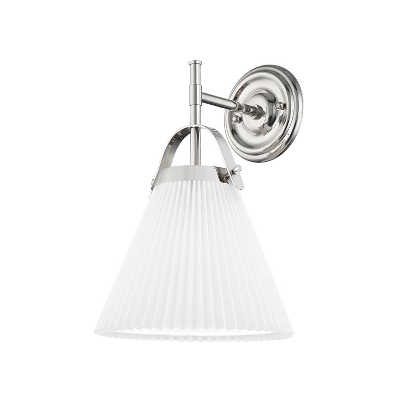 Pure Elegante Falten Messing Stoff Wandleuchte-Letslighting