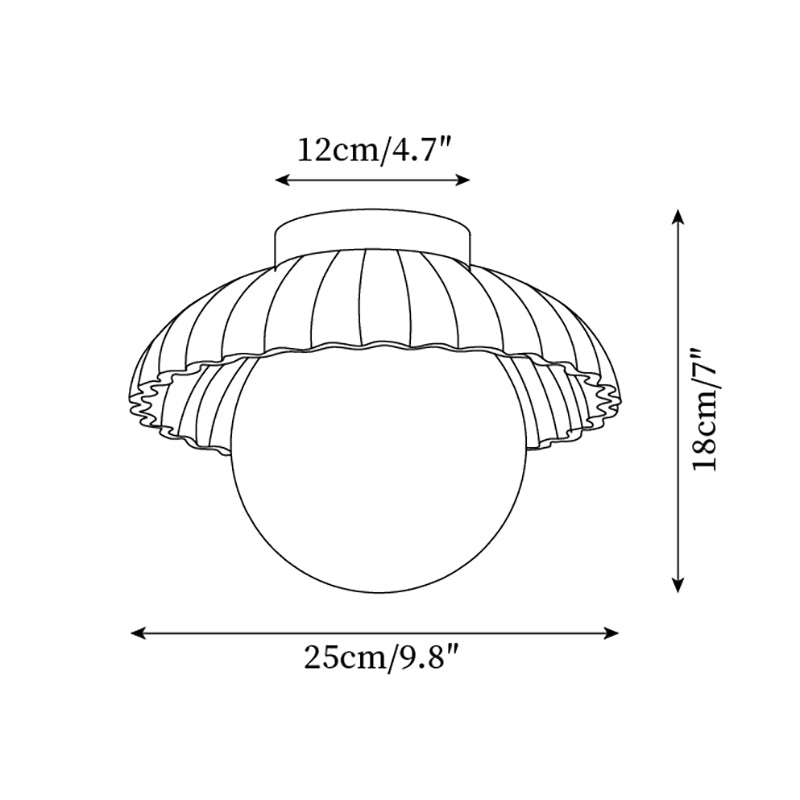 Scallop Glow Flush Mount Ceiling Light - Letslighting