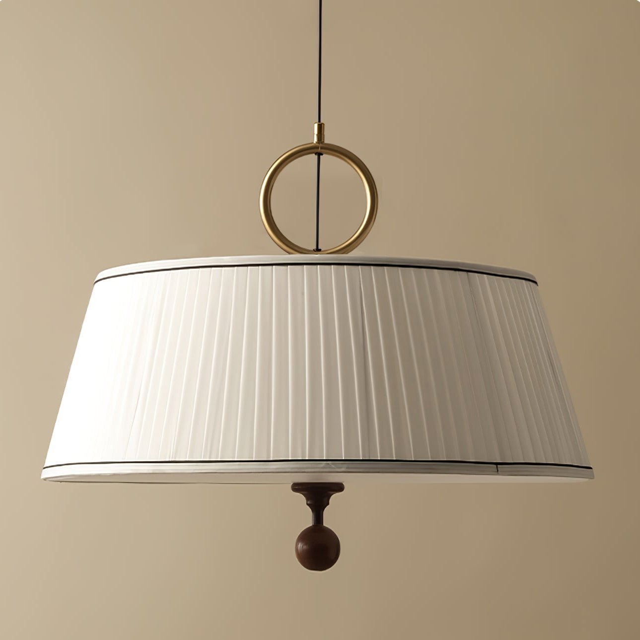 Zavaran Traditionelle Naturholz Stoff Pendelleuchte-Letslighting